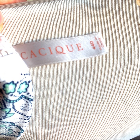 Cacique Bra 44D From the Back Smoother Collection in Paisley blue & turquoise - Picture 4 of 5